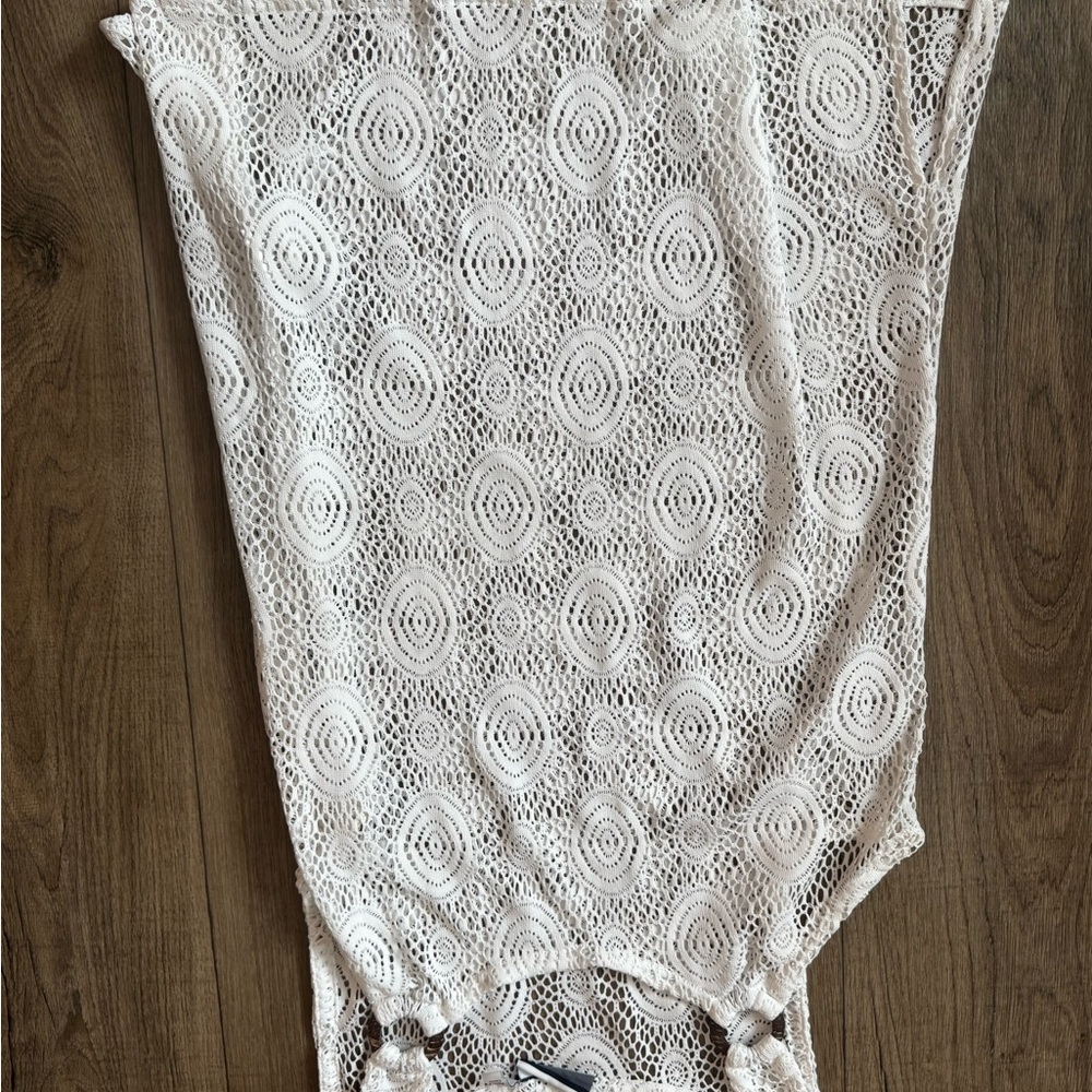 Women's White Crochet Lace Tank Top